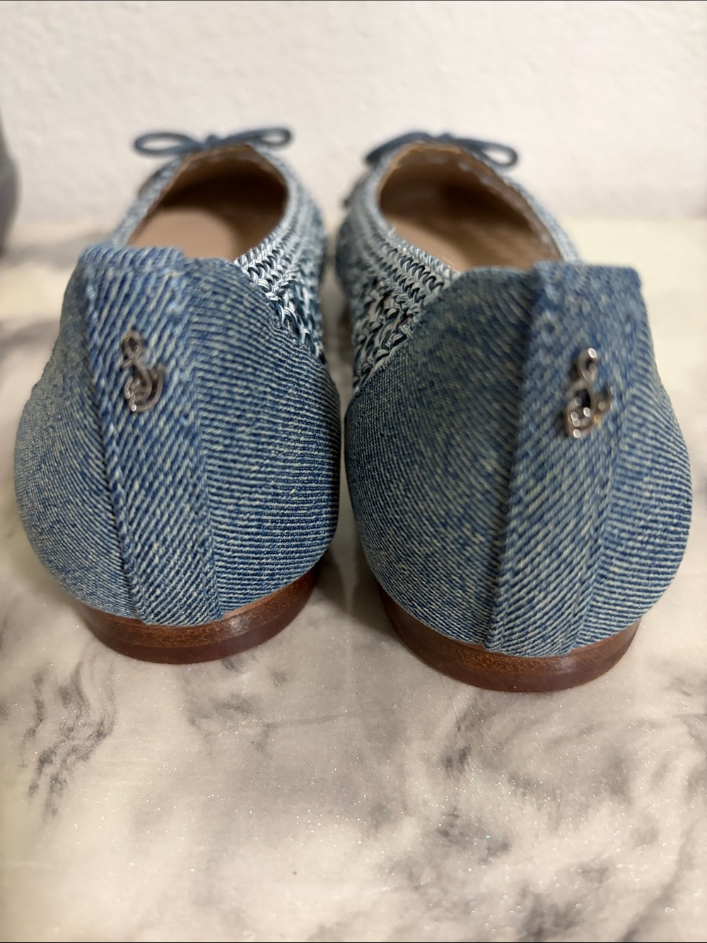 Sam Edelman Denim Blue Woven Ballet Flats - Picture 5 of 7